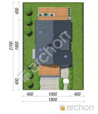 Проект дома ARCHON+ Дом в червени (Г2) Ситуація