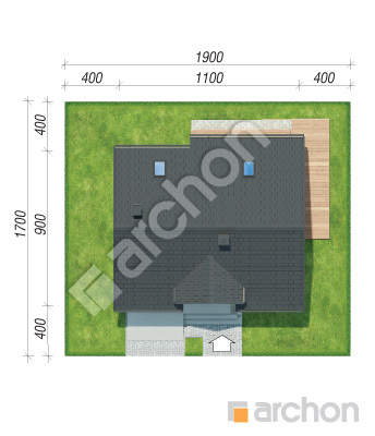 Проект дома ARCHON+ Дом в яблонках 5 (Е) ВИЭ Ситуація
