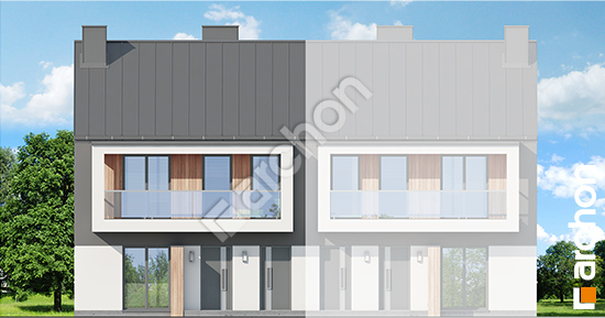 Передний фасад Дом при тракте 2 (Р2Б) вер.2