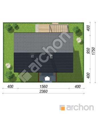 Проект дома ARCHON+ Дом в лещиновнике 10 Ситуація
