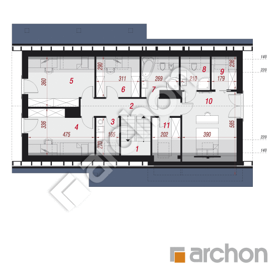 Проект будинку ARCHON+ Будинок в журавках 4 (Г2) План мансандри