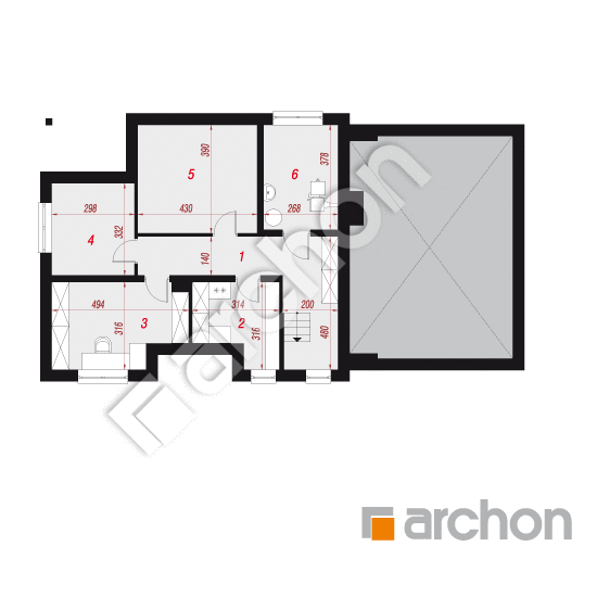 Проект будинку ARCHON+ Будинок в сріблянках 2 (Г2П) План підвалу