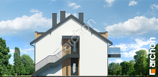 Бочний фасад Будинок в давидіях (Р2Б) вер.2 