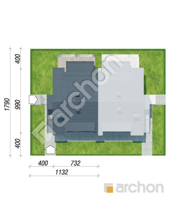 Проєкт будинку ARCHON+ Будинок в давидіях (Р2Б) вер.2  Ситуація