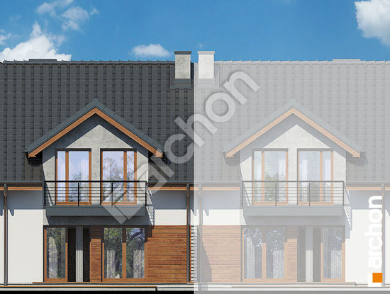 Дворовой фасад Дом в клематисах 12 (С) вер. 3