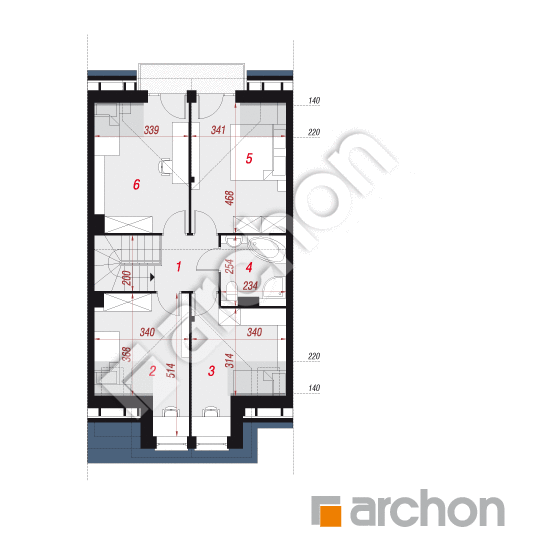 Проект будинку ARCHON+ Будинок в клематисах 12 (С) вер. 3 План мансандри