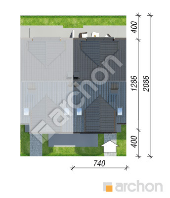 Проєкт будинку ARCHON+ Будинок в клематисах 12 (С) вер. 3 Ситуація