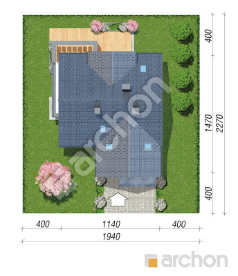 Проект дома ARCHON+ Дом в теллимах (Г) Ситуація