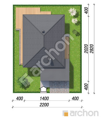 Проект дома ARCHON+ Дом в матуканах 2 (Г2Е) Ситуація