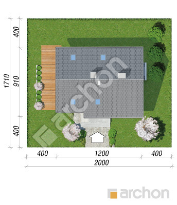 Проект дома ARCHON+ Дом в журавках 6 (В) Ситуація