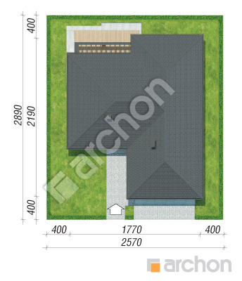 Проект дома ARCHON+ Дом в подснежниках 17 (Г2Е) Ситуація