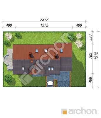 Проект дома ARCHON+ Дом в люпине вер.2 Ситуація