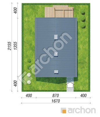 Проект дома ARCHON+ Дом в цедрелах Ситуація