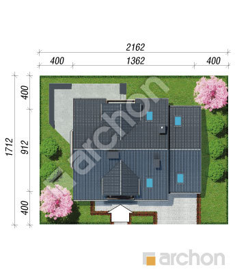 Проект дома ARCHON+ Дом в рододендронах 6 (Т) Ситуація