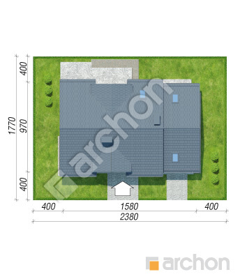 Проект дома ARCHON+ Дом в серебрянках 2 (Г) Ситуація