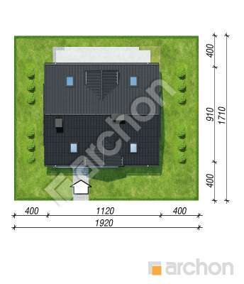 Проект дома ARCHON+ Дом в завильцах вер.2 Ситуація