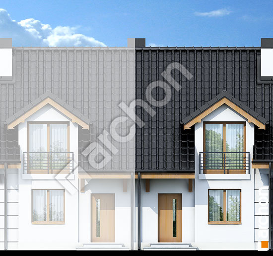 Передний фасад Дом под гинко вер.2