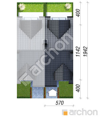 Проект дома ARCHON+ Дом под гинко вер.2 Ситуація