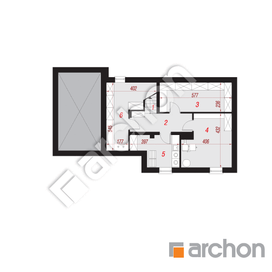 Проект дома ARCHON+ Дом в цитринках (П) План підвалу
