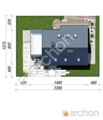 Проект дома ARCHON+ Дом в цитринках (П) Ситуація