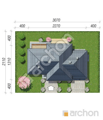Проєкт будинку ARCHON+ Будинок в альвах 6 (Г2) Ситуація