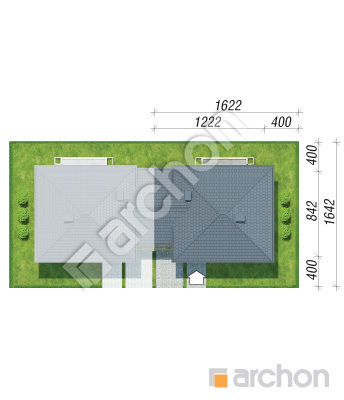 Проект дома ARCHON+ Дом в мирте 3 (B) вер.3 Ситуація