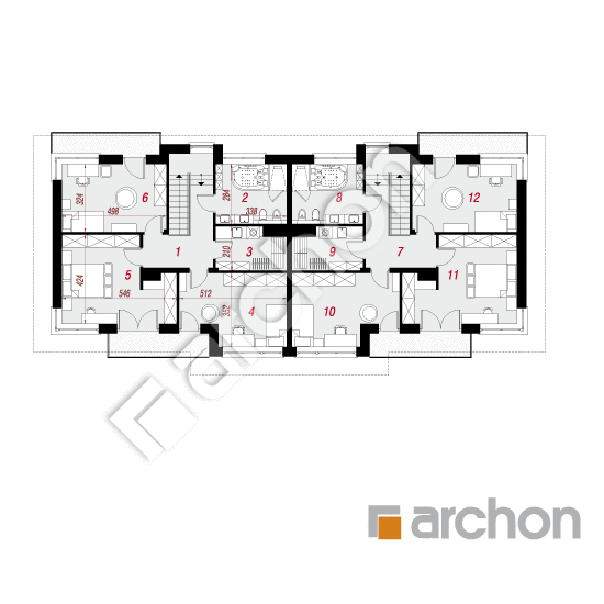Проект дома ARCHON+ Вилла Констанция (Р2) План першого поверху