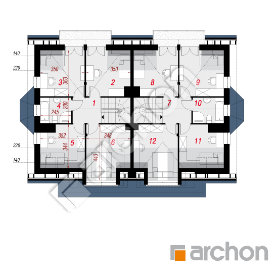 Проект дома ARCHON+ Дом в клематисах 10 вер.2 План мансандри