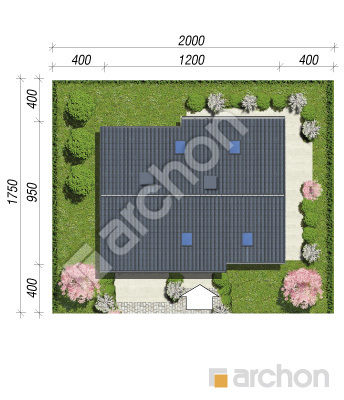 Проект дома ARCHON+ Дом в яблонках 3 Ситуація