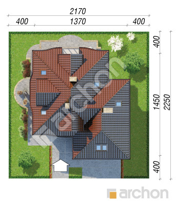 Проект дома ARCHON+ Дом в зефирантесе 2 (Г2)  Ситуація