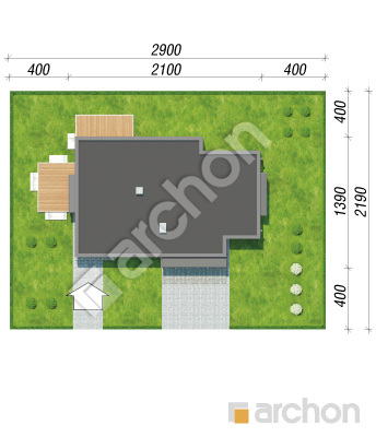 Проект дома ARCHON+ Дом в парротиях 2 (Г2) Ситуація