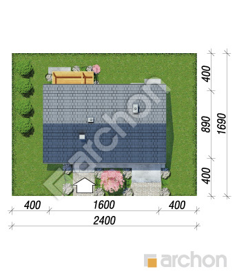 Проект дома ARCHON+ Дом в мекинтошах 9 (Г) Ситуація