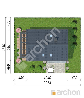 Проєкт будинку ARCHON+ Будинок в шишковиках Ситуація
