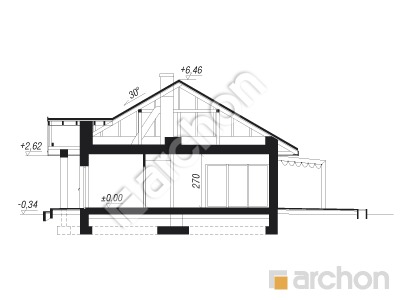 Проєкт будинку ARCHON+ Будинок в сантолінах 2 Розріз будинку