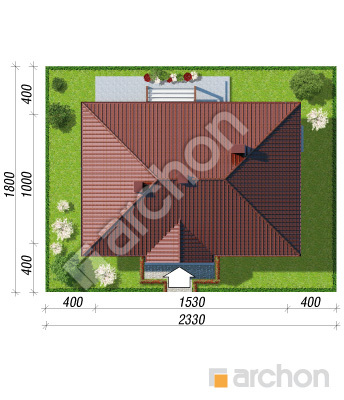Проєкт будинку ARCHON+ Будинок в сантолінах 2 Ситуація