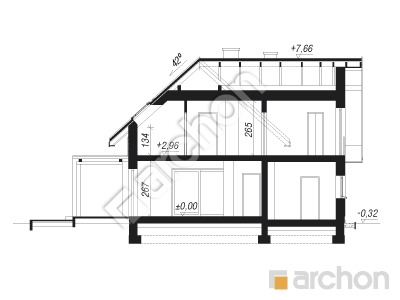 Проект дома ARCHON+ Дом в фаворитках Розріз будинку