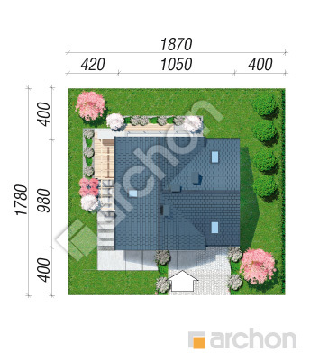 Проект дома ARCHON+ Дом в фаворитках Ситуація