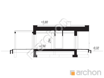 Проєкт будинку ARCHON+ Будинок в плюмеріях 3 (Г) Розріз будинку