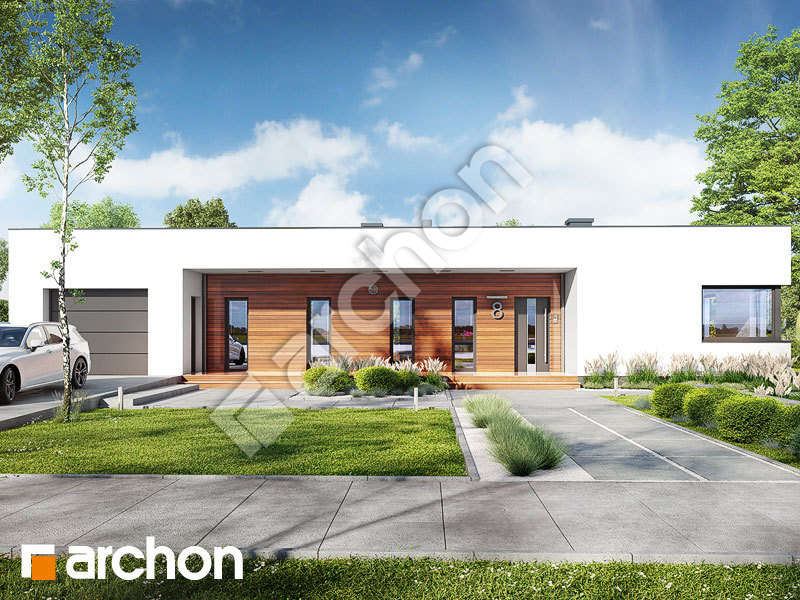 Проект дома ARCHON+ Дом в плюмериях 3 (Г) Вид 1