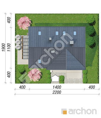 Проект дома ARCHON+ Дом в терновнике Ситуація
