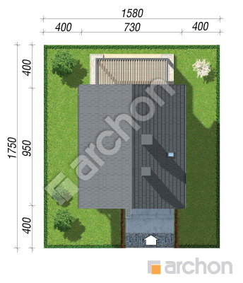 Проєкт будинку ARCHON+ Будинок в хлорофітумі 22 Ситуація
