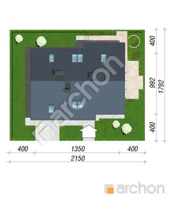 Проєкт будинку ARCHON+ Будинок в айдаредах 5 Ситуація