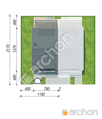 Проект дома ARCHON+ Дом под ореховым деревом (Б) Ситуація