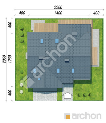 Проєкт будинку ARCHON+ Будинок в первоцвітах 2 (Г2) Ситуація