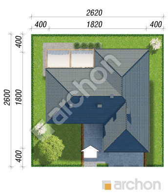 Проект дома ARCHON+ Дом в исменах 2 (Г2) Ситуація