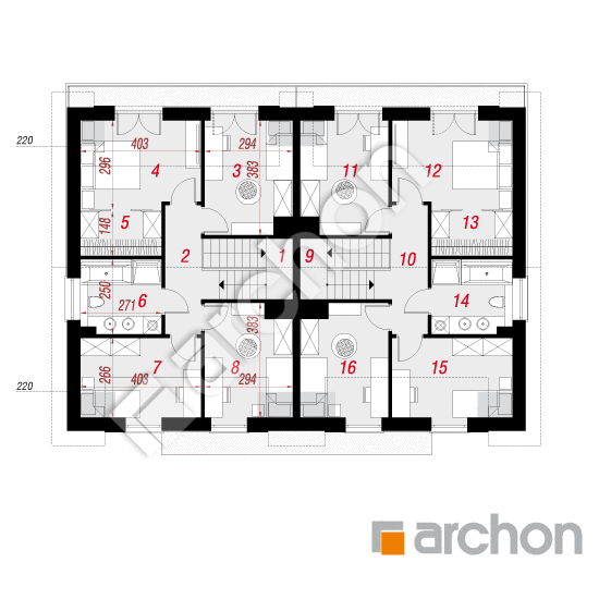Проект будинку ARCHON+ Будинок в нарцисах 4 (Р2) План мансандри