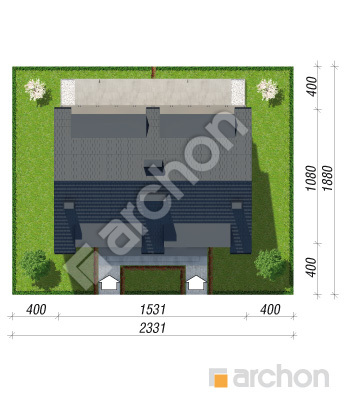 Проект дома ARCHON+ Дом в нарциссах 4 (Р2) Ситуація
