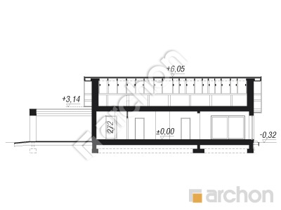 Проект дома ARCHON+ Дом в плюмериях 4 Розріз будинку