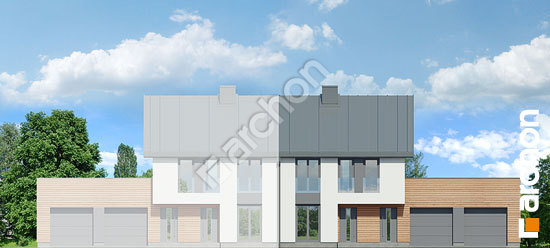 Передний фасад Дом в фиалках 4 (Р2Б)