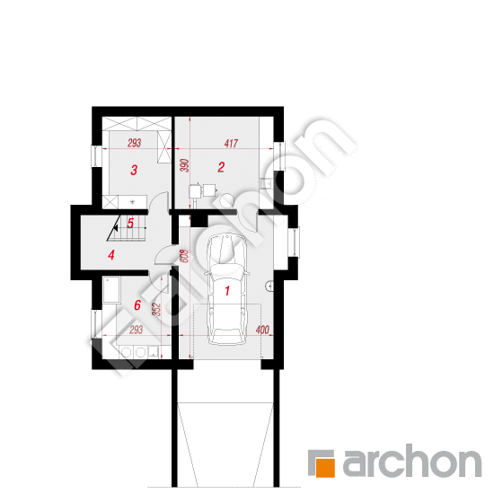Проект будинку ARCHON+ Будинок в рокітнику (Н) План підвалу
